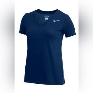 Nike Women's Dark Blue V-Neck Tee